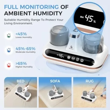 Amzany Bed Vacuum Cleaner with UV-C & Ultrasonic Technology