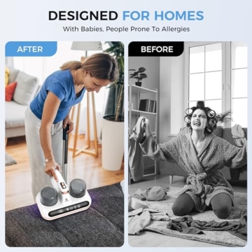 Amzany Bed Vacuum Cleaner with UV-C & Ultrasonic Technology