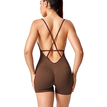 YEOREO Women's Scrunch Butt Body Shaper Romper Bodysuit