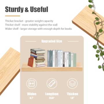 Habudda Floating Shelves - Stylish Wooden Wall Organizer