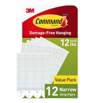 Command Narrow Picture Hanging Strips - Easy Damage-Free Decoration