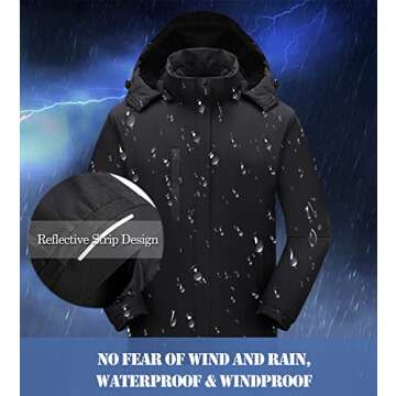 TAMEYA Mens Heated Jackets Detachable Hood, Washable Lightweight Zip Winter Jackets Coat with 3 Heating Levels & 9 Heating Zones (Navy,M)