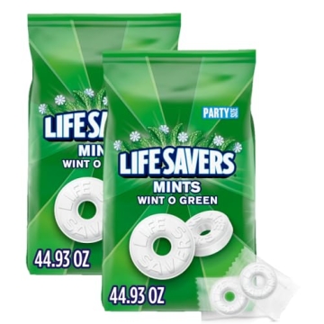 LIFE SAVERS Wint-O-Green Mints Bulk Candy, Party Size Pack