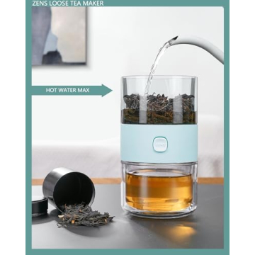 ZENS Modern Travel Tea Infuser Teapot for Loose Leaf Tea