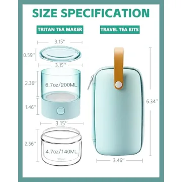 ZENS Modern Travel Tea Infuser Teapot for Loose Leaf Tea