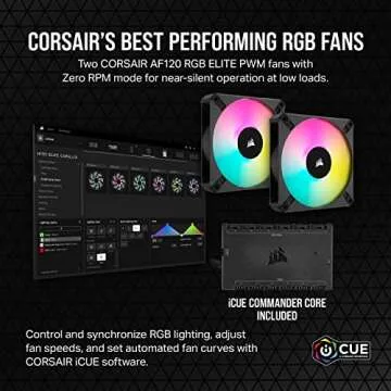 Corsair iCUE H100i Elite CAPELLIX XT Liquid CPU Cooler - Two AF120 RGB Elite Fans - 240mm Radiator - Intel® LGA 1700, 1200, 115X, 2066, AMD® AM5, AM4 - Included iCUE Commander CORE - Black