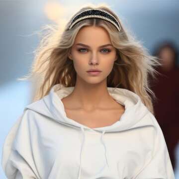 Jaciya Rhinestone Headband Black Headband for Women Girls Hair Accessories Diamond Crystal Hairband Sparkly Glitter Head Band Women's Fashion Head Bands