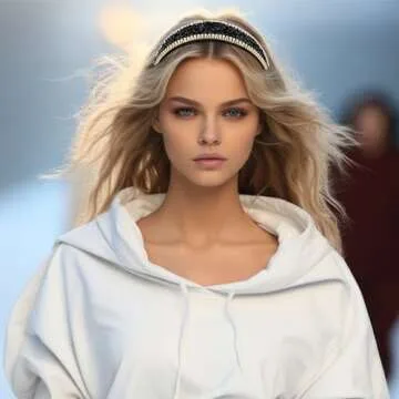 Jaciya Rhinestone Headband Black Headband for Women Girls Hair Accessories Diamond Crystal Hairband Sparkly Glitter Head Band Women's Fashion Head Bands