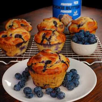 Flexible Dieting Lifestyle Vegan Protein Cookie Butter Powder - Blueberry Pastry | Dairy-Free, Keto-Friendly, Low Carb, Sugar-Free | Easy to Mix, Bake and Spread | 7.8oz