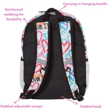Empowerment Heart Love 6-Piece Backpack Set for Girls