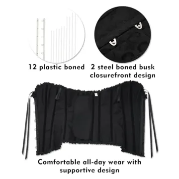 Corset Tops for Women, Lace Push Up Bodysuit