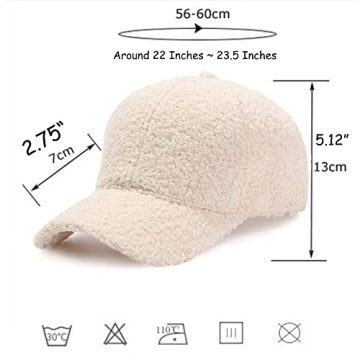 Warm Teddy Fleece Baseball Cap for Winter Style and Comfort