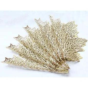 Wintop Metallic Fall Placemats Set of 6 for Dining Table