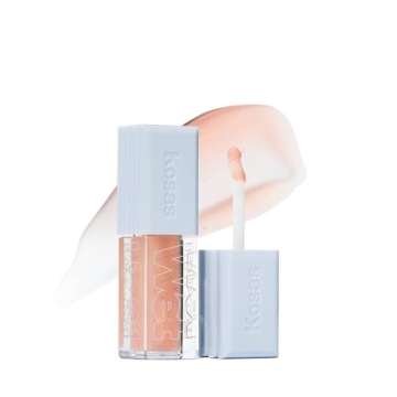 Kosas Wet Lip Oil Gloss - Hydrating Lip Plumping Treatment with Hyaluronic Acid & Peptides, Non-Stic...