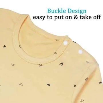 YANWANG 100% Organic Cotton Baby Boys Girls Pajamas Set Long Sleeve Sleepwear (3-12 Months, Pattern ...