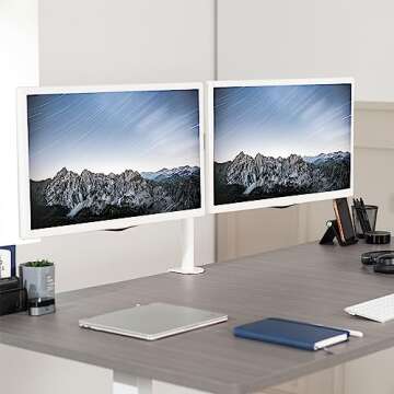 VIVO Dual Monitor Desk Mount, Heavy Duty Fully Adjustable Stand, Fits 2 LCD LED Screens up to 32 inc...