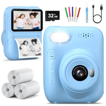 Hangrui Kids Camera Instant Print - Creative Toddler Camera Gift for Ages 3-12