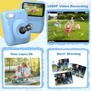 Hangrui Kids Instant Print Camera - Perfect Gift for 3-12