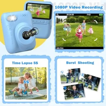 Hangrui Kids Instant Print Camera - Perfect Gift for 3-12