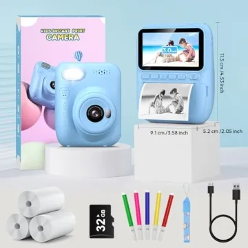 Hangrui Kids Instant Print Camera - Perfect Gift for 3-12