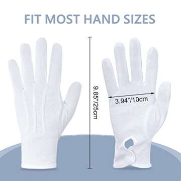 Fittia Non-Slip White Parade Gloves for Men & Women