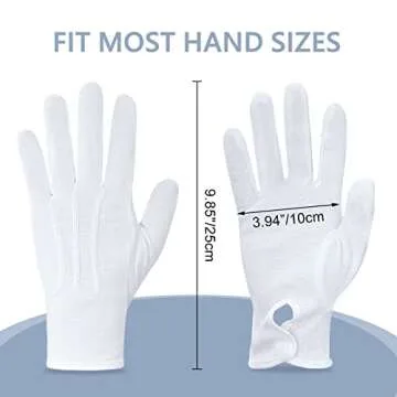 Fittia Non-Slip White Parade Gloves for Men & Women