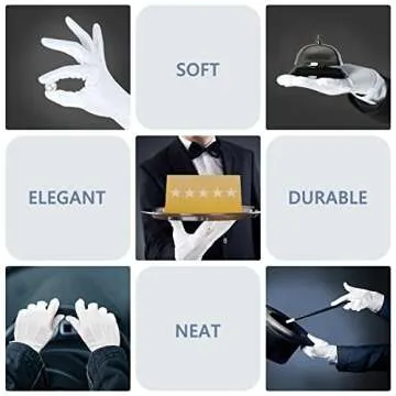 Fittia Non-Slip White Parade Gloves for Men & Women