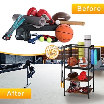 Durable 3-Tier Home Gym Storage Rack for All Fitness Needs