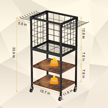 Durable 3-Tier Home Gym Storage Rack for All Fitness Needs