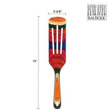 Totally Bamboo Baltique 13" Colorful Spurtle Cooking Utensil