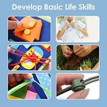 Montessori Activity Busy Book for Toddler - 1 2 3 4 5 Years Old,Learning Activity Busy Board for Toddlers 1-3,Quiet Sensory Board Educational Toys for Motor Skills,Travel Toys for Airplane Car Easter