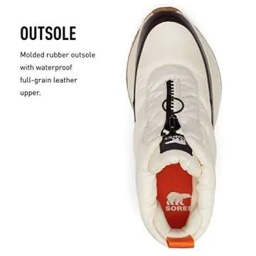 Sorel Women's Out 'N About Puffy Zip Waterproof Boot - Chalk, New Cinder - Size 8