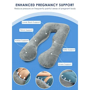 QUEEN ROSE U Shaped Pregnancy Pillow for Ultimate Support