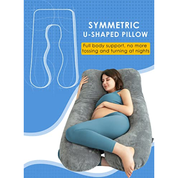 QUEEN ROSE U Shaped Pregnancy Pillow for Ultimate Support
