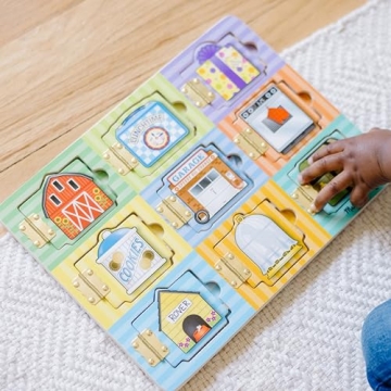 Melissa & Doug Hide and Seek Wooden Activity Board for Kids