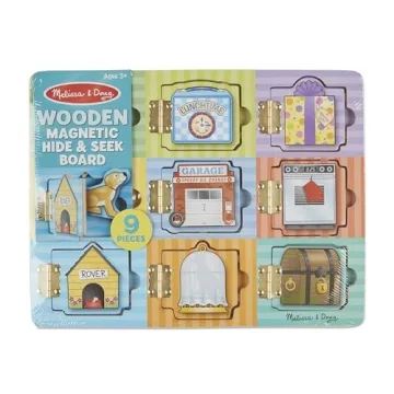 Melissa & Doug Hide and Seek Wooden Activity Board for Kids