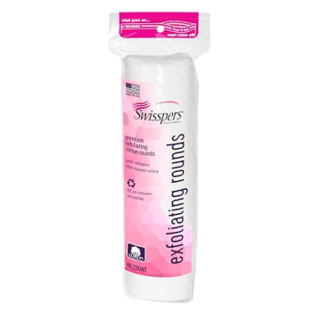 Swisspers Exfoliating Rounds, 80 Count Cotton Pads
