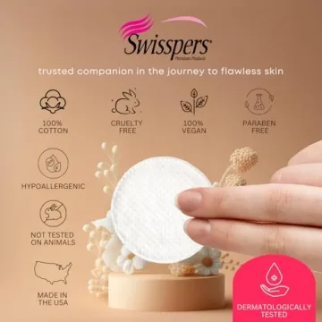 Swisspers Exfoliating Rounds, 80 Count Cotton Pads