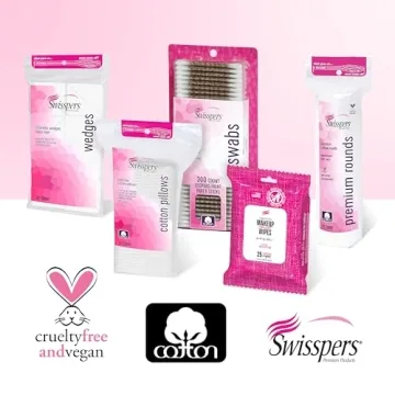 Swisspers Exfoliating Rounds, 80 Count Cotton Pads