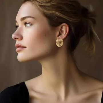 Canboer Chunky Gold Earrings - Elegant Statement Jewelry