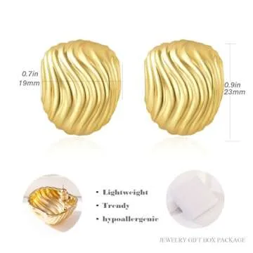 Canboer Chunky Gold Earrings - Elegant Statement Jewelry