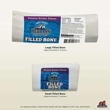 Redbarn Filled Dog Bones, Natural Long-Lasting Dental Treats; Suitable for Aggressive Chewers, Large...