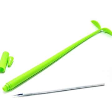 rrrrr Creative Gel Pen Small Fresh Cute Four-Leaf Clover Shape Gel Pen Students Stationery Black Ink 0.5mm Random Color 3PC