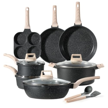 CAROTE Nonstick Pots and Pans Set 13Pcs Healthy Cooking