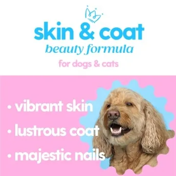 Skin and Coat Supplement for Dogs, Cats | Taily Liquid Collagen for Dogs | Itch Relief for Dogs with Allergies, with Grass Fed Collagen, Biotin, Vitamin C and Hyaluronic Acid | Made in USA