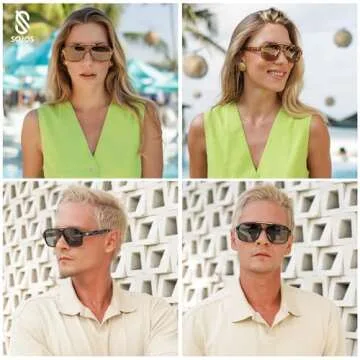 SOJOS Polarized Retro Aviator Sunglasses - Trendy Fashion