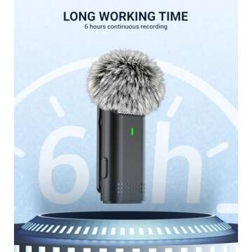 EZColoris 2 Pack Wireless Microphone for iPhone Android USB C Lav Mic for iPhone 15 Phone Microphone Video Recording Noise Cancelling Lapel Lavalier Microphones for YouTube Live Stream Podcast