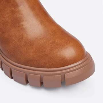 NEWBELLA Womens Over Knee Boots Thigh High Stretch Knitted Socks Chunky Block Heel Non-Slip Boots (Brown, Adult, Women, 8, Numeric, US Footwear Size System, Medium)