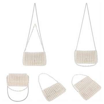 Elegance in Ayliss Women Pearl Clutch Evening Bag