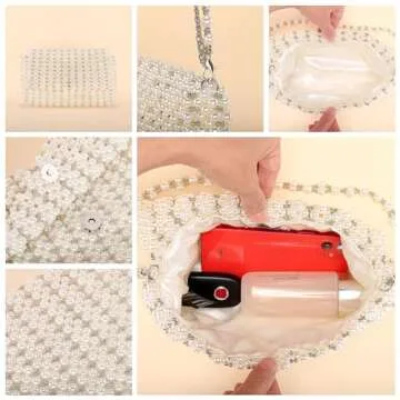 Elegance in Ayliss Women Pearl Clutch Evening Bag